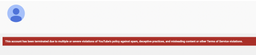 YouTube Banned my account